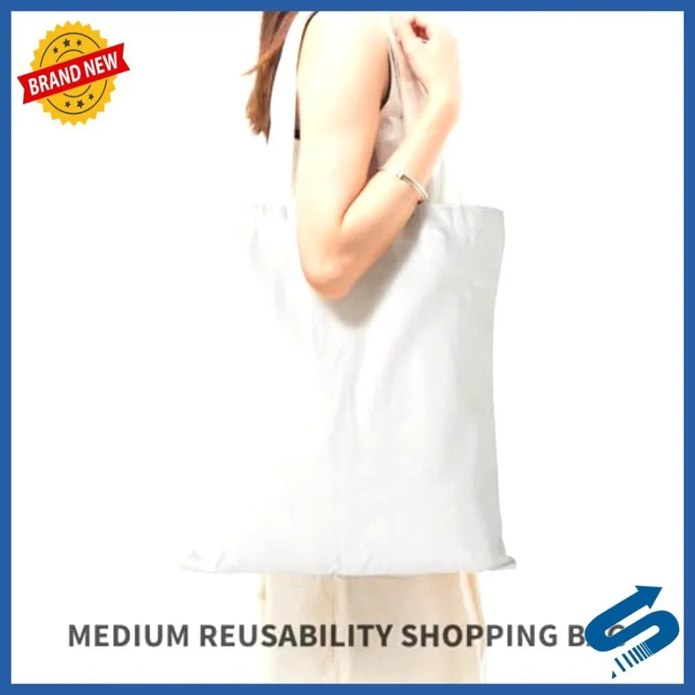 Canvas Tote Bags DIY Craft Sublimation Heat Transfer Reusable Grocery Bags